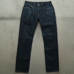 Levi's 514 Jeans Mens Size 32x34 Blue Straight Fit 100% Cotton Denim Dark Wash